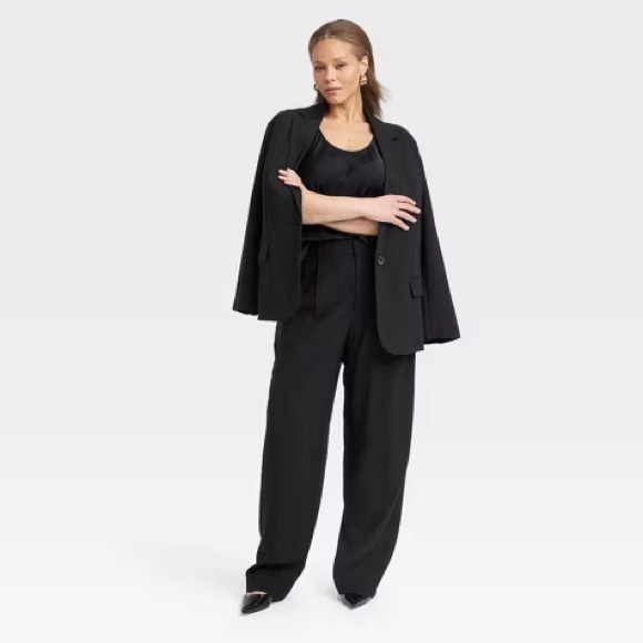 A New Day High-Rise Straight Trousers Black NWT - Picture 3 of 4